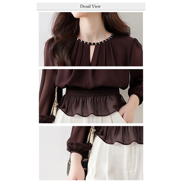 シフォン前タックトップスブラウス | WITCH | 詳細画像5 