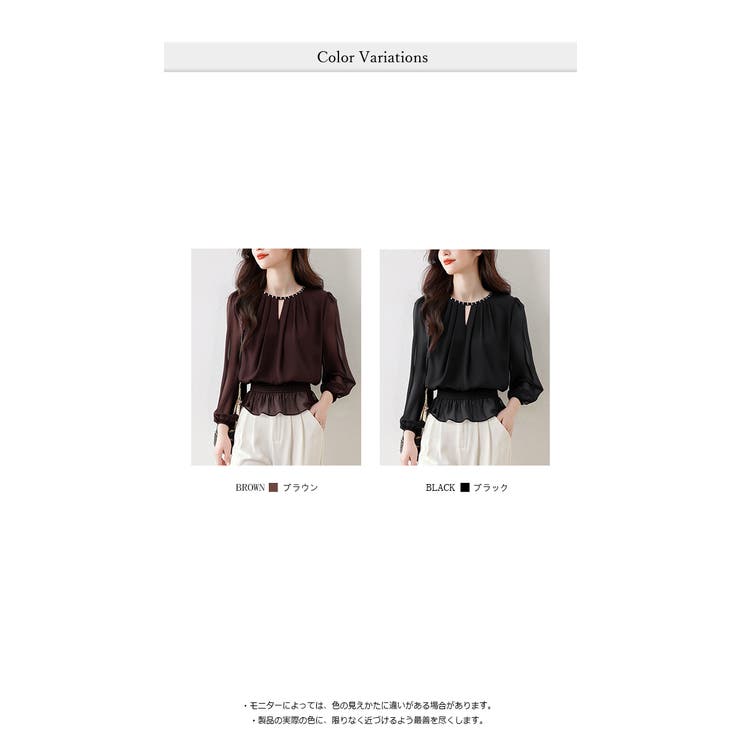 シフォン前タックトップスブラウス | WITCH | 詳細画像6 