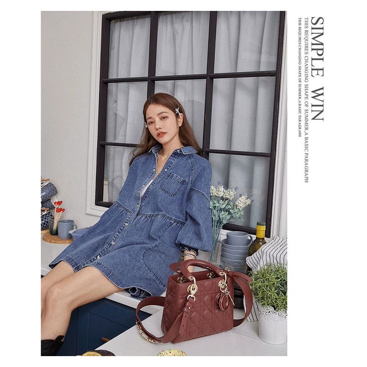 ハートボタンフレアデニムシャツワンピース | WITCH | 詳細画像13 