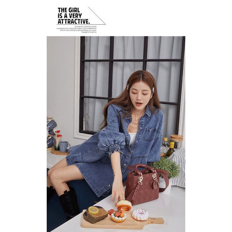 ハートボタンフレアデニムシャツワンピース | WITCH | 詳細画像14 