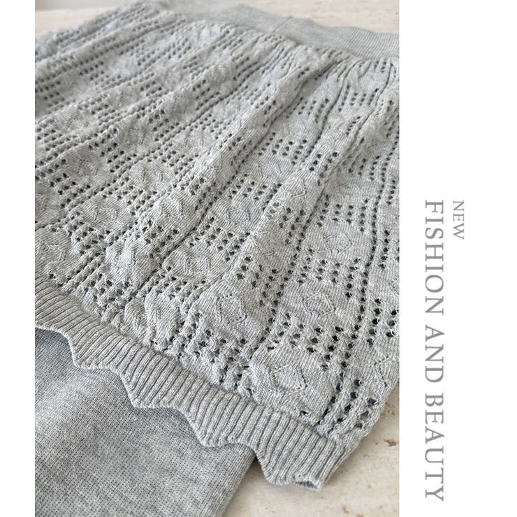 ニットセットアップ スカートレイヤードドルマンスリーブトップス感度の高いワントー… | WITCH | 詳細画像18 