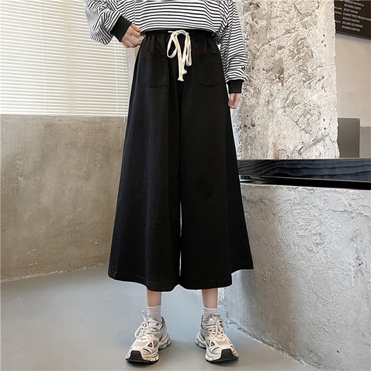 ブラック | 7分丈ドロストスウェットパンツ | WITCH