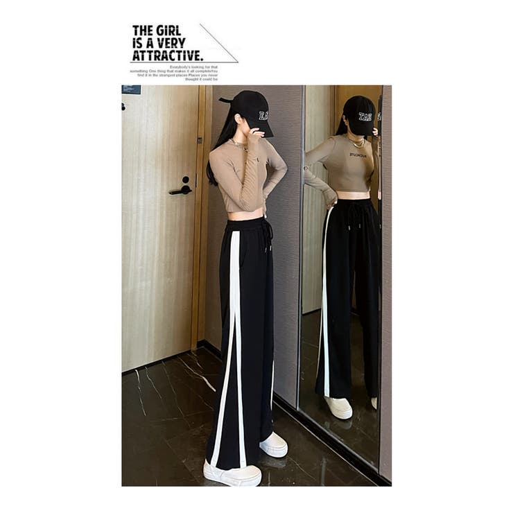 選べる2タイプサイドラインワイドパンツ | WITCH | 詳細画像9 