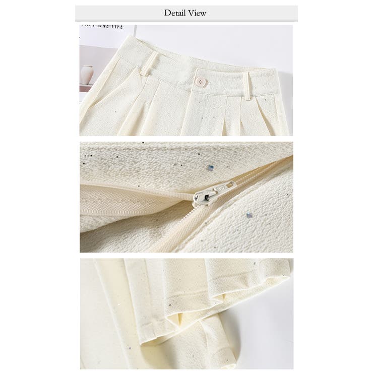 キラキララメが可愛いスラックスAラインワイドパンツ | WITCH | 詳細画像6 