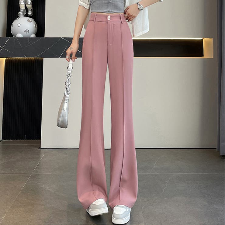 ピンク | センターピンタックフレアパンツ | WITCH