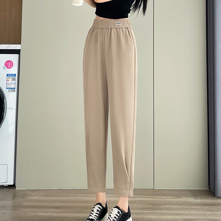 ベージュ | 着痩せ体型カバーサルエルパンツ | WITCH