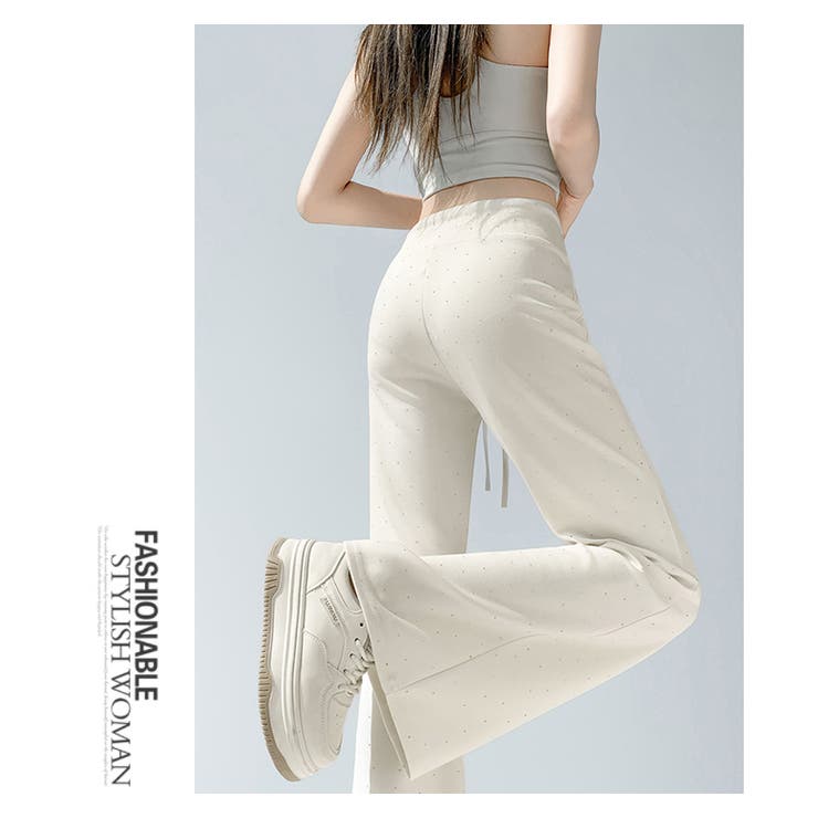 キラキララメが可愛いスウェット パンツ セミフレア ワイドパンツ | WITCH | 詳細画像9 