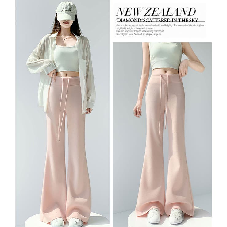 キラキララメが可愛いスウェット パンツ セミフレア ワイドパンツ | WITCH | 詳細画像13 