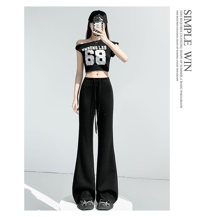 キラキララメが可愛いスウェット パンツ セミフレア ワイドパンツ | WITCH | 詳細画像16 