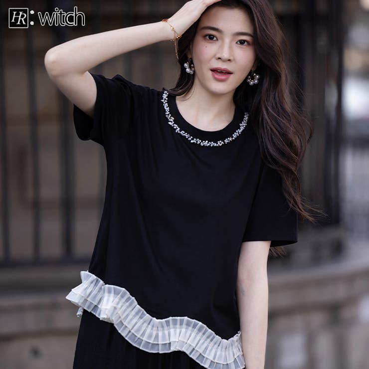 パル付き裾フリルペプラムTシャツ | WITCH | 詳細画像1 