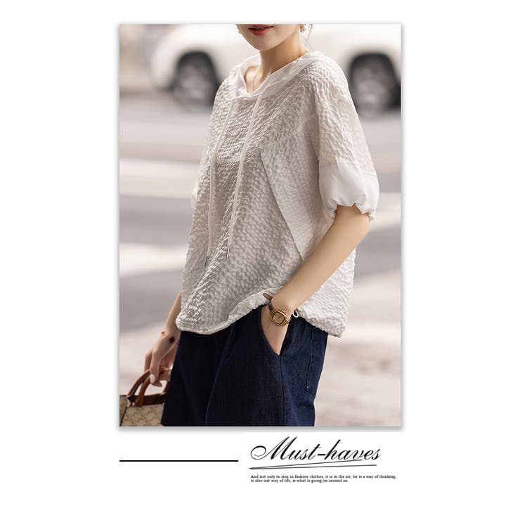 テクスチャーデザインパーカー | WITCH | 詳細画像10 