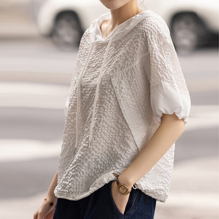 テクスチャーデザインパーカー | WITCH | 詳細画像4 