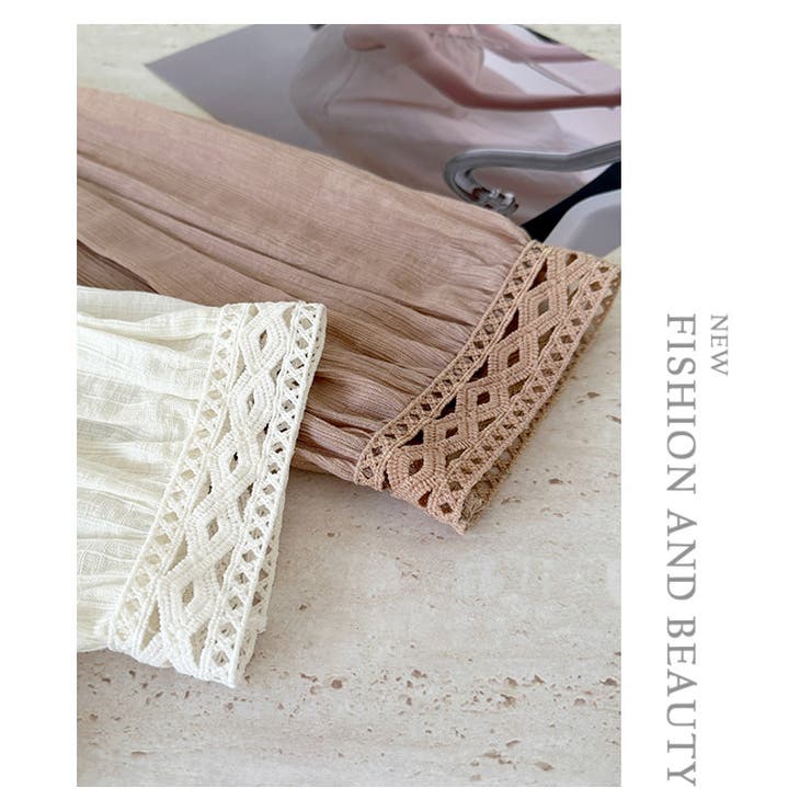 2点セットオフショルダーレース切替トップス+フレアロングスカート | WITCH | 詳細画像18 