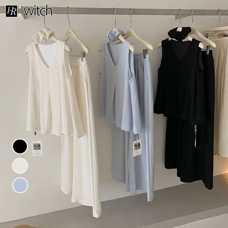 リネン風ノースリーブセットアップ | WITCH | 詳細画像4 