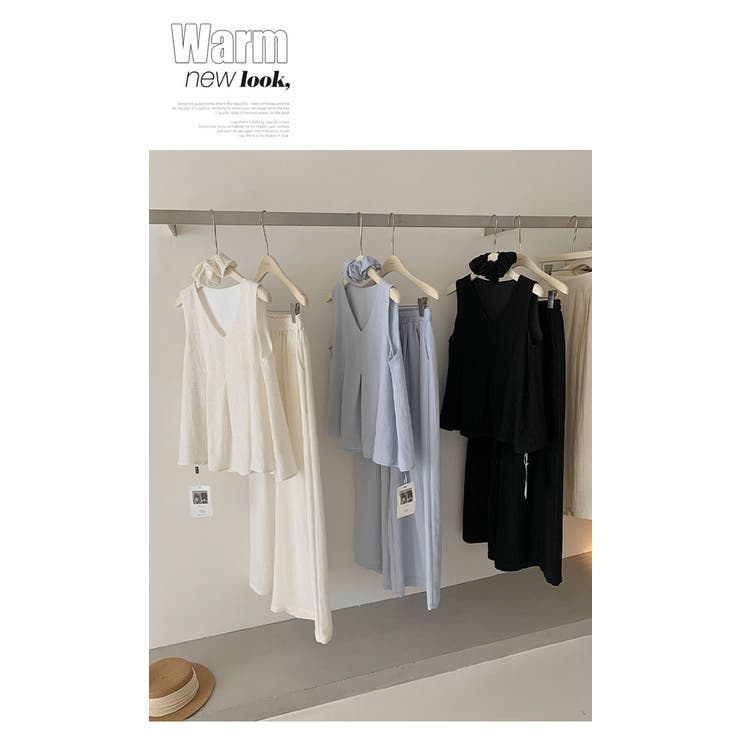 リネン風ノースリーブセットアップ | WITCH | 詳細画像9 