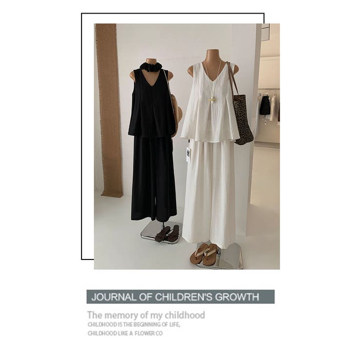 リネン風ノースリーブセットアップ | WITCH | 詳細画像10 