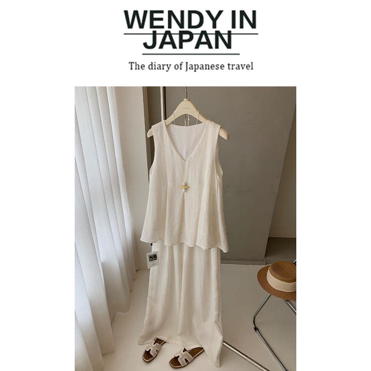 リネン風ノースリーブセットアップ | WITCH | 詳細画像12 