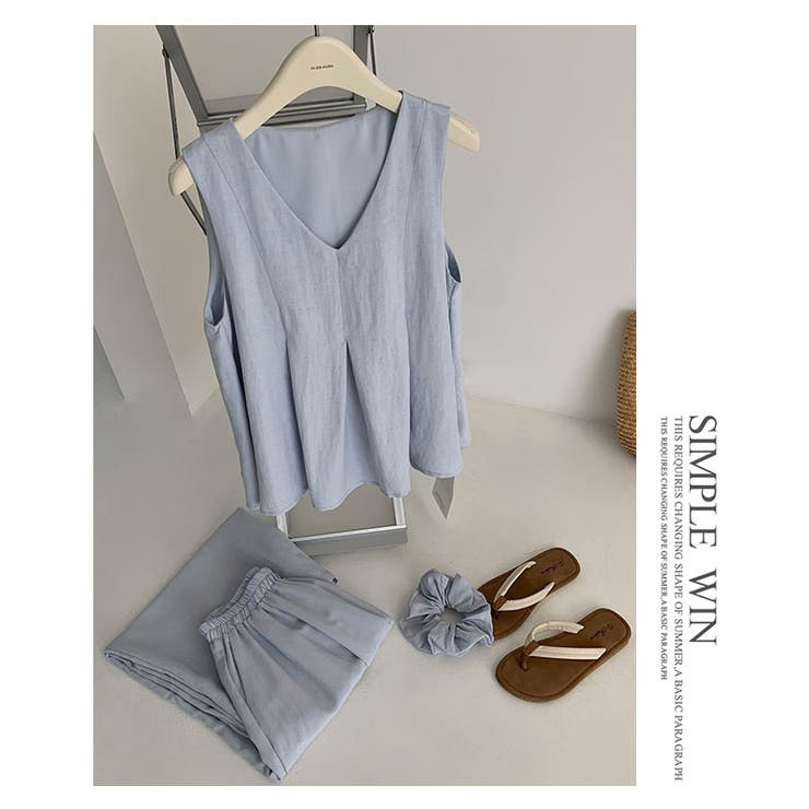 リネン風ノースリーブセットアップ | WITCH | 詳細画像13 