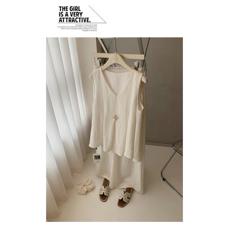 リネン風ノースリーブセットアップ | WITCH | 詳細画像15 