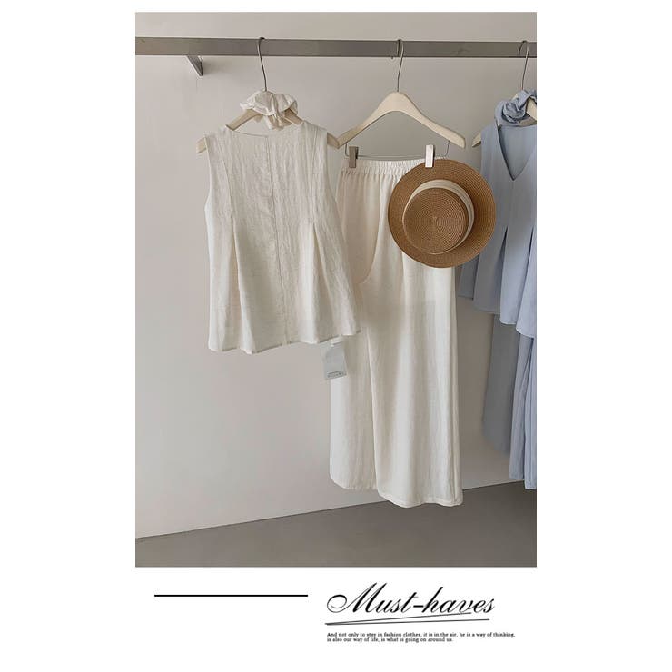 リネン風ノースリーブセットアップ | WITCH | 詳細画像17 