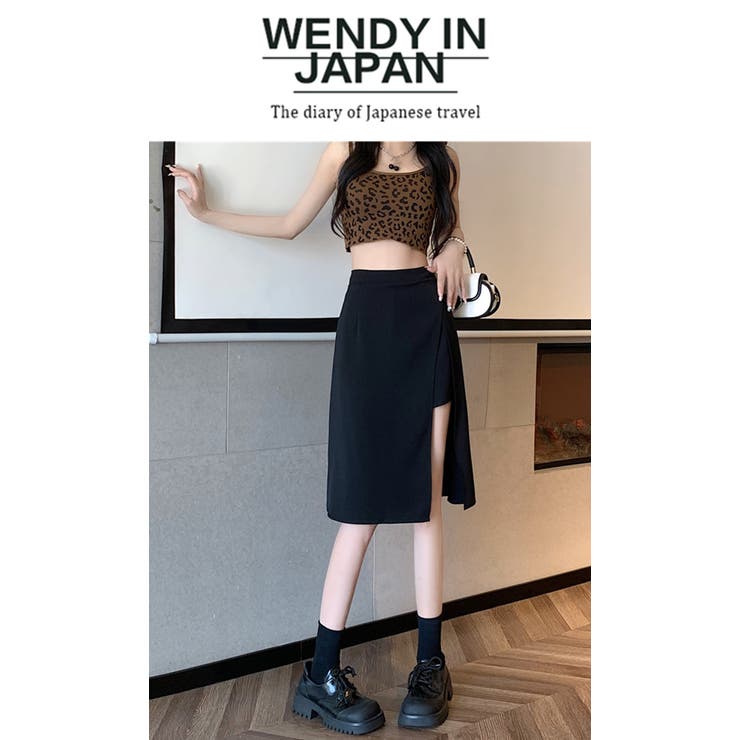 アシンメトリー スリット ミディ タイトスカート | WITCH | 詳細画像10 