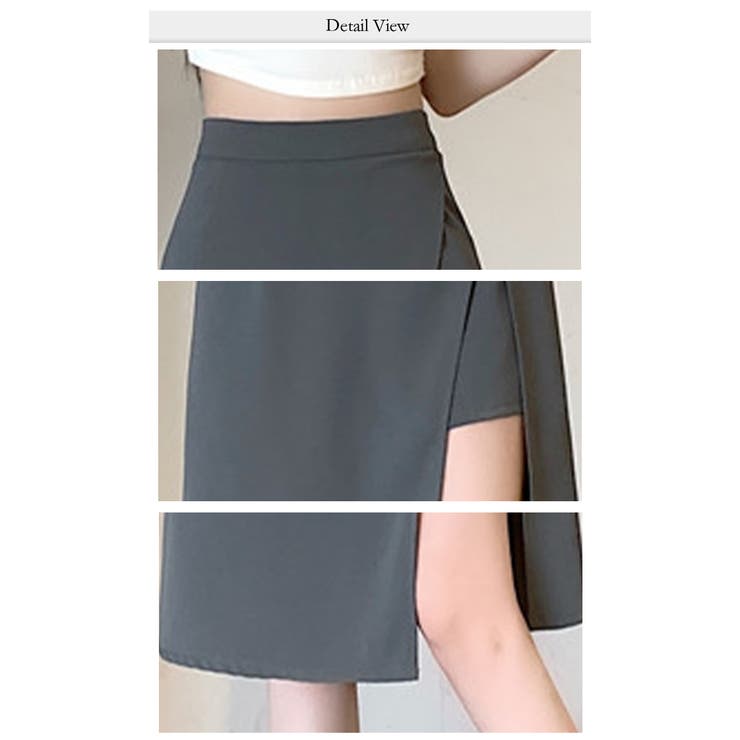 アシンメトリー スリット ミディ タイトスカート | WITCH | 詳細画像4 