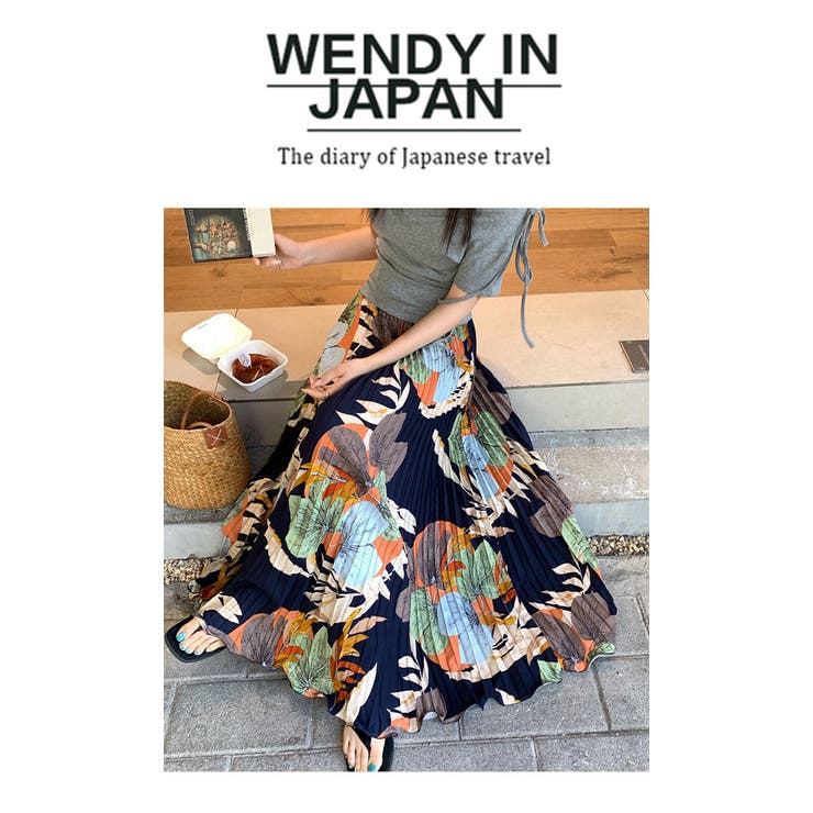 花柄プリーツスカートロング マキシ丈 | WITCH | 詳細画像12 