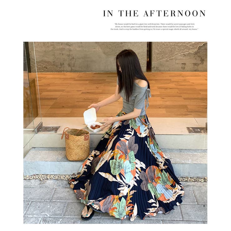 花柄プリーツスカートロング マキシ丈 | WITCH | 詳細画像13 