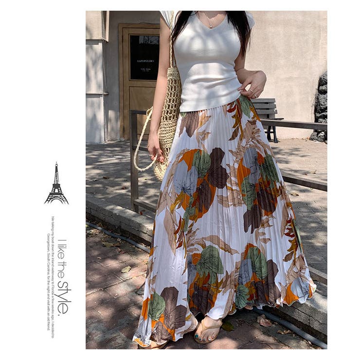 花柄プリーツスカートロング マキシ丈 | WITCH | 詳細画像15 