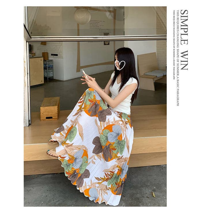 花柄プリーツスカートロング マキシ丈 | WITCH | 詳細画像18 