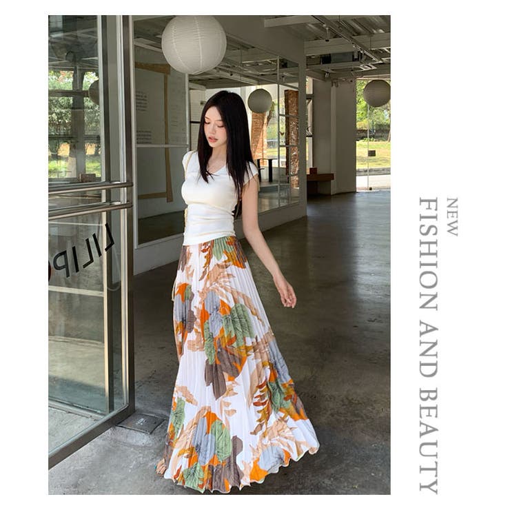 花柄プリーツスカートロング マキシ丈 | WITCH | 詳細画像19 