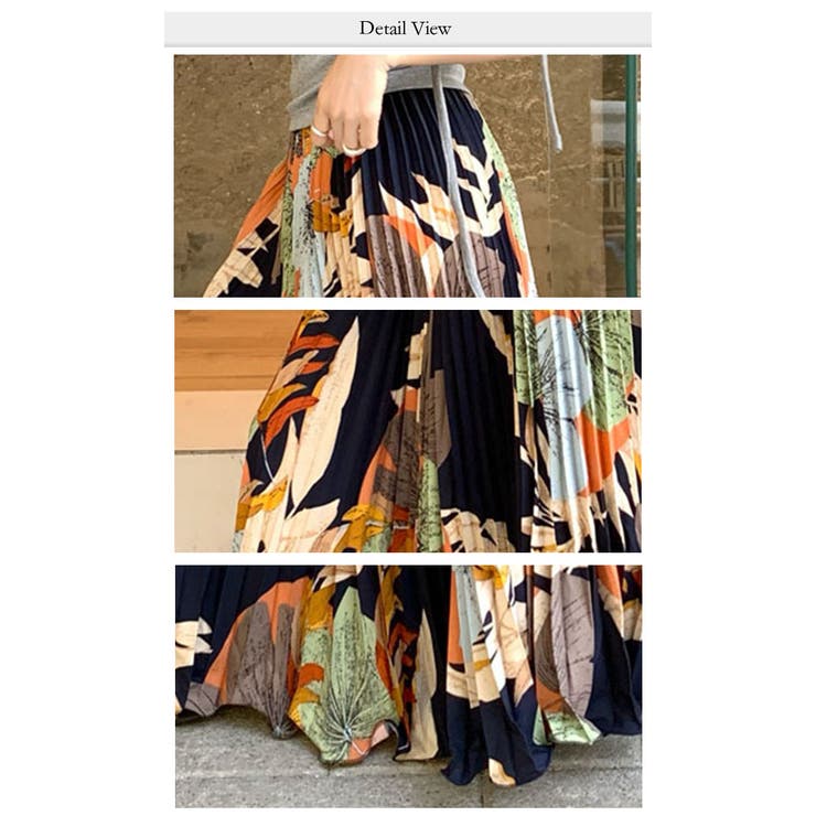 花柄プリーツスカートロング マキシ丈 | WITCH | 詳細画像6 