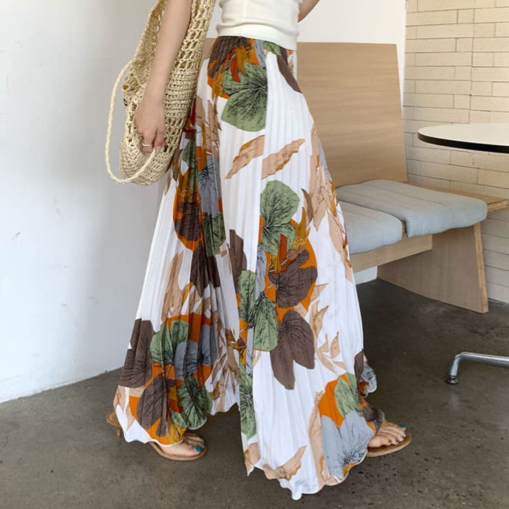 花柄プリーツスカートロング マキシ丈 | WITCH | 詳細画像3 