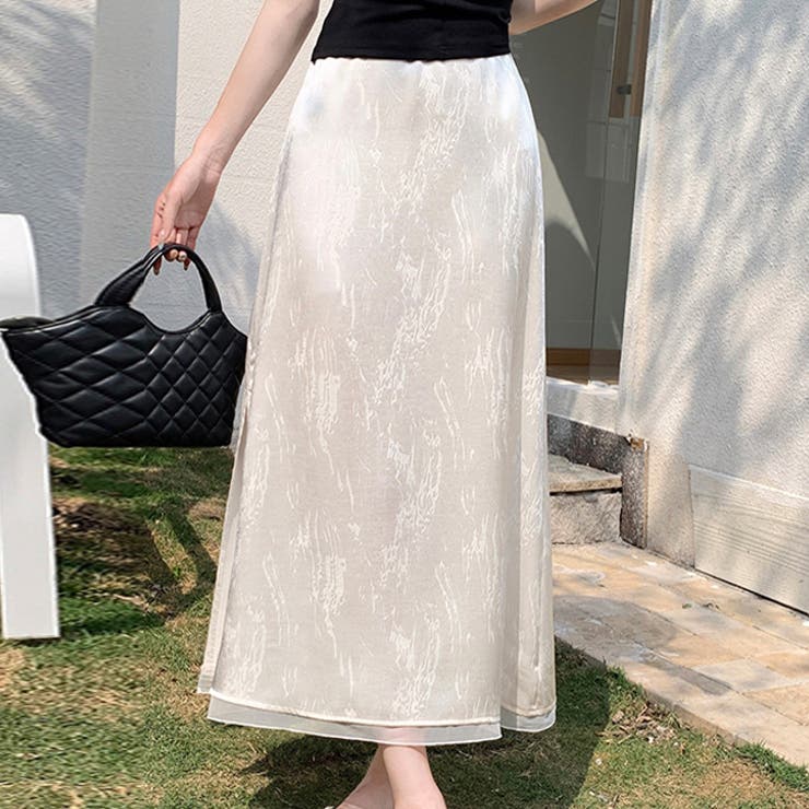 ベージュ | ロングスカート マキシ丈 Aラインスカート | WITCH