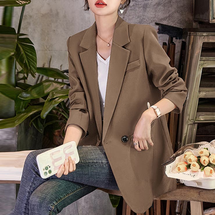 ブラウン | 後ろスリット テーラードジャケット | WITCH
