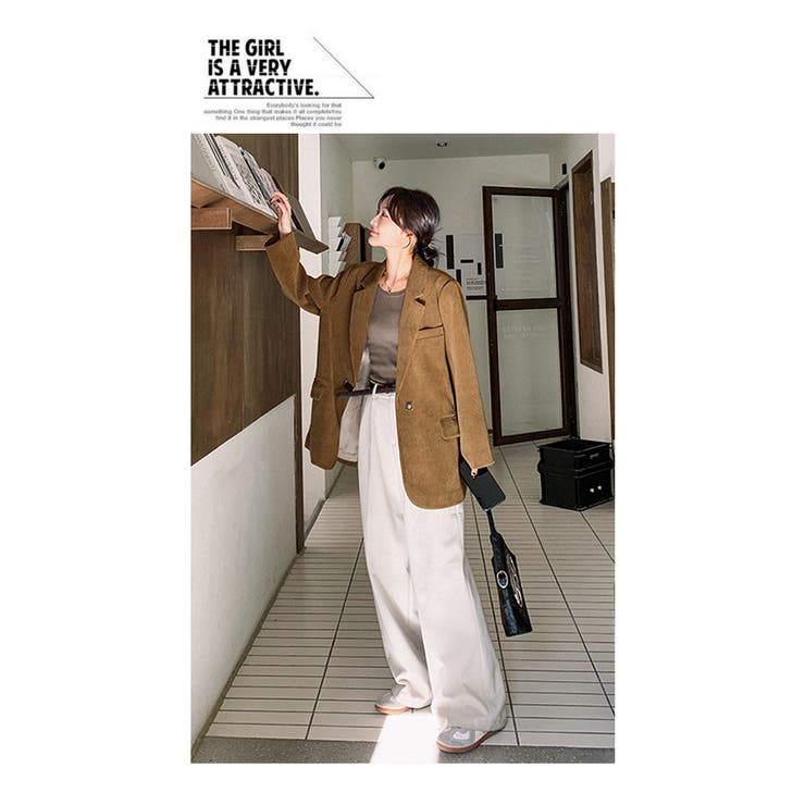 バックスリット & メタルアクセント付きコーデュロイブレザー | WITCH | 詳細画像12 