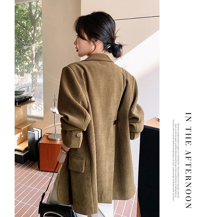 バックスリット & メタルアクセント付きコーデュロイブレザー | WITCH | 詳細画像15 