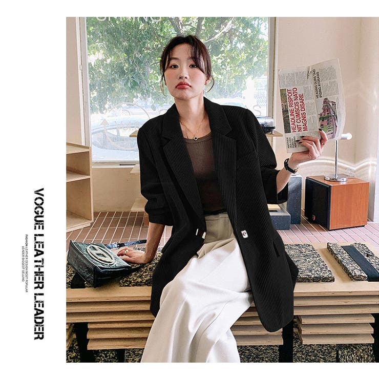 バックスリット & メタルアクセント付きコーデュロイブレザー | WITCH | 詳細画像18 