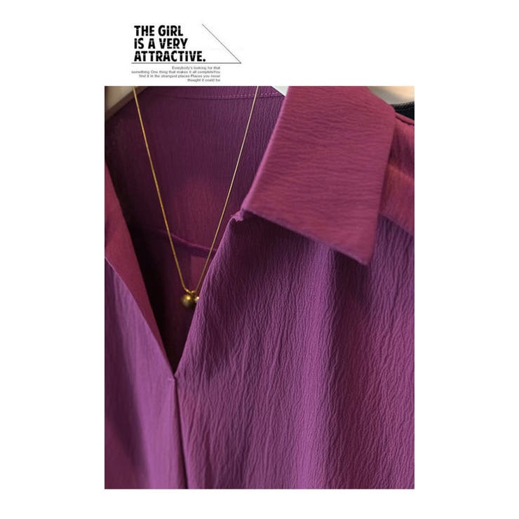 七分袖ランタンスリーブトップスゆったりミディ丈  | WITCH | 詳細画像9 