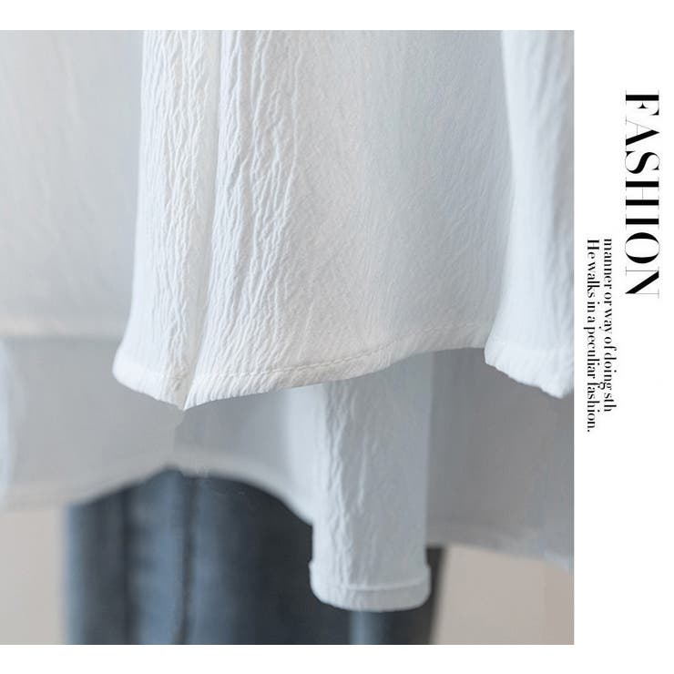 七分袖ランタンスリーブトップスゆったりミディ丈  | WITCH | 詳細画像16 