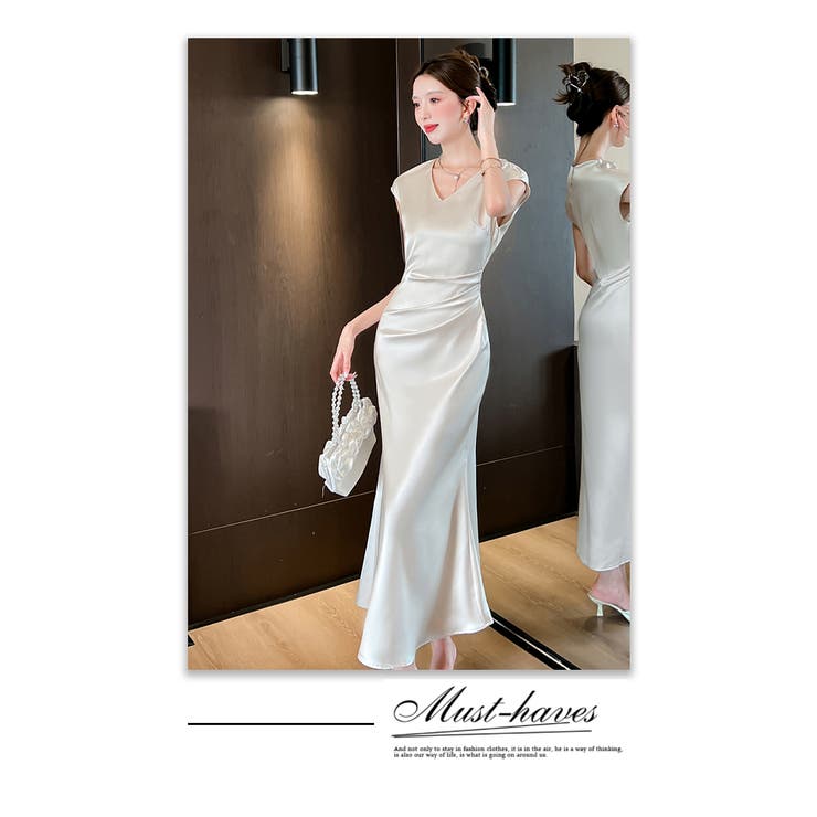 サテンパーティードレスロングスカート | WITCH | 詳細画像18 