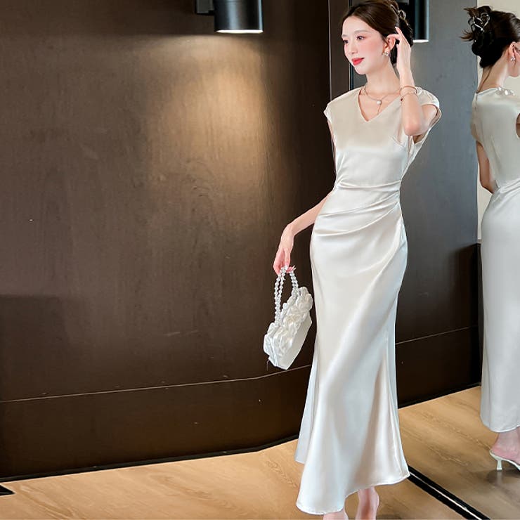 サテンパーティードレスロングスカート | WITCH | 詳細画像3 