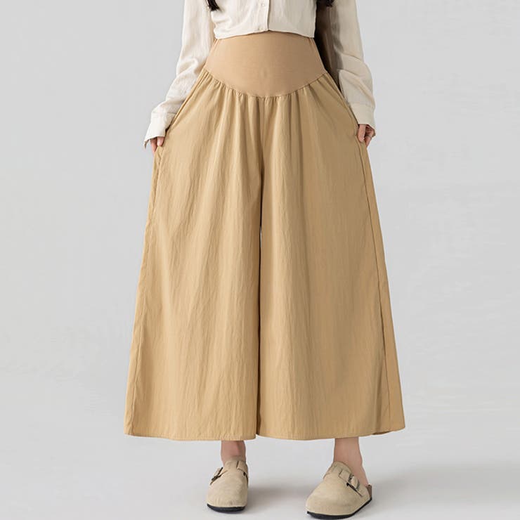 ベージュ | マタニティ パンツ九分丈スカチョ | WITCH