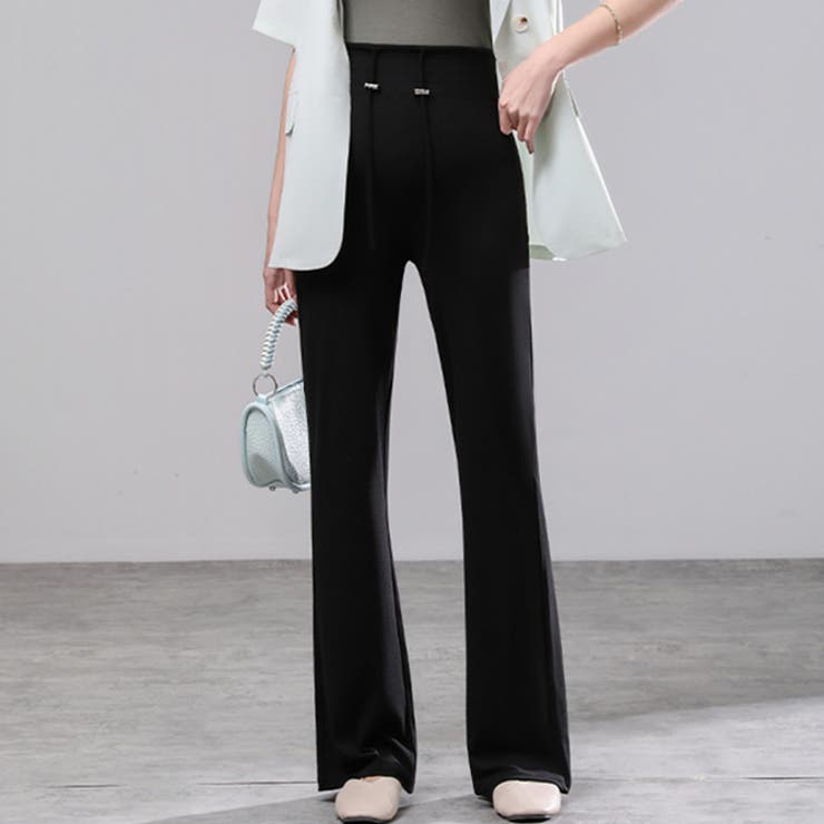 ブラック | 春夏新作マタニティパンツリラックスフレアパンツ | WITCH