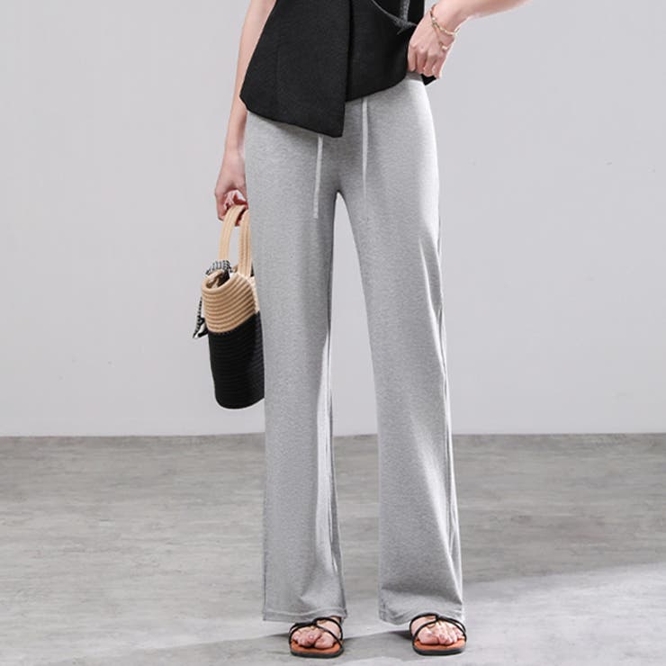 ライトグレー | 春夏新作マタニティパンツリラックスフレアパンツ | WITCH