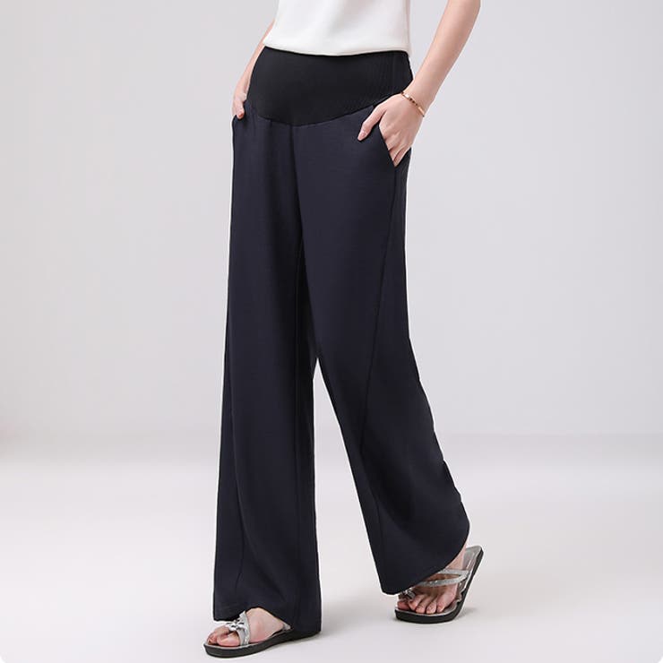 ネイビー | 春夏新作マタニティワイドパンツ | WITCH