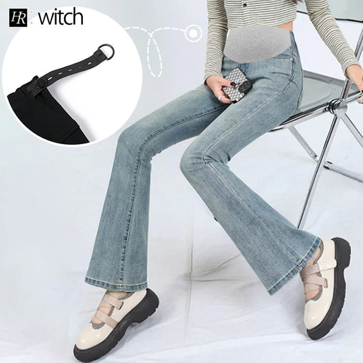 新作マタニティフレアデニムパンツ | WITCH | 詳細画像1 