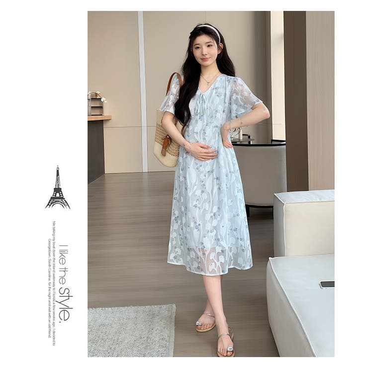 マタニティワンピース袖フリル | WITCH | 詳細画像10 