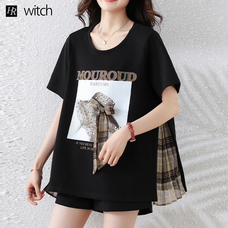 サイトフリルビジューTシャツ | WITCH | 詳細画像1 