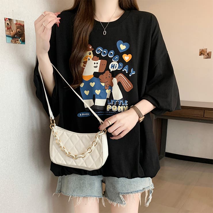 かわいいプリント半袖カジュアルTシャツ | WITCH | 詳細画像10 